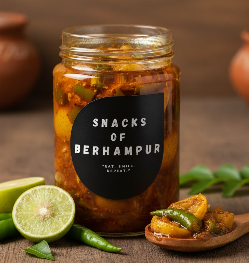 Lemon chilli pickle traditional nimbu mirch pickle from Berhampur Odisha