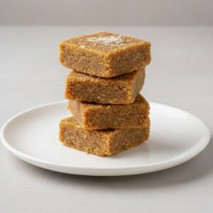 Kalakand milk sweet with soft grainy texture