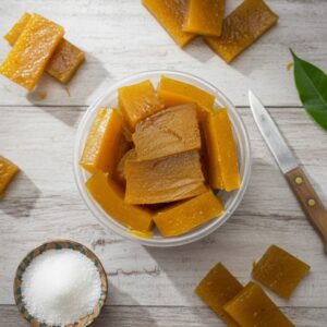 Traditional aam papad mango jelly with chewy texture