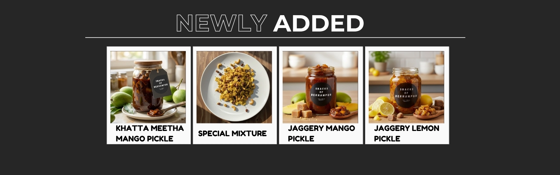 newly added snacks banner