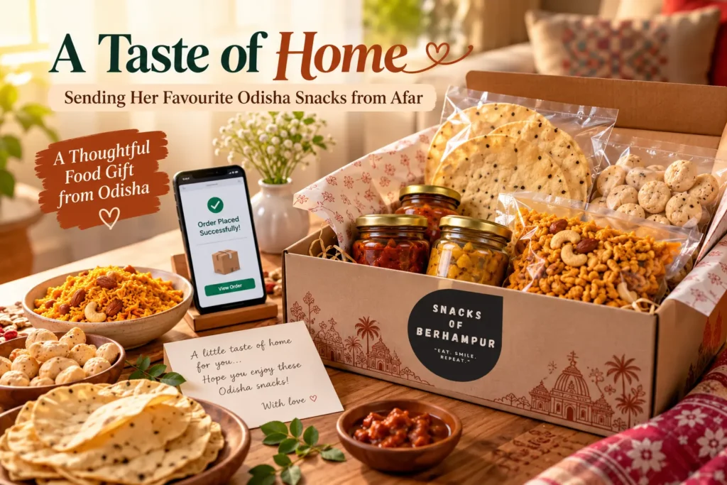 Odisha food gift with traditional pickles papad badi and namkeen